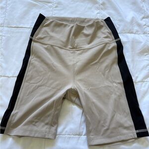 Gilly Hicks Tan and Black Bike Shorts